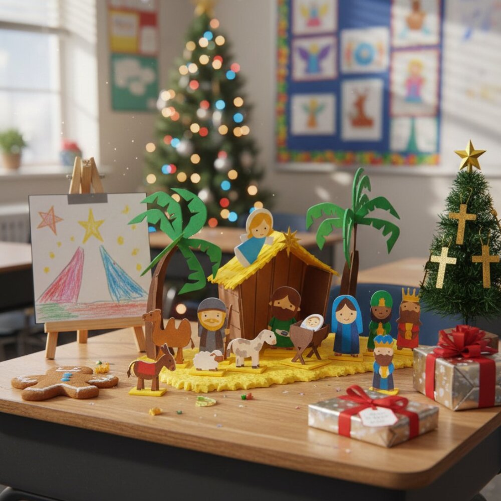 Nativity Scene Christmas Craft Kit Holiday Party Supplies